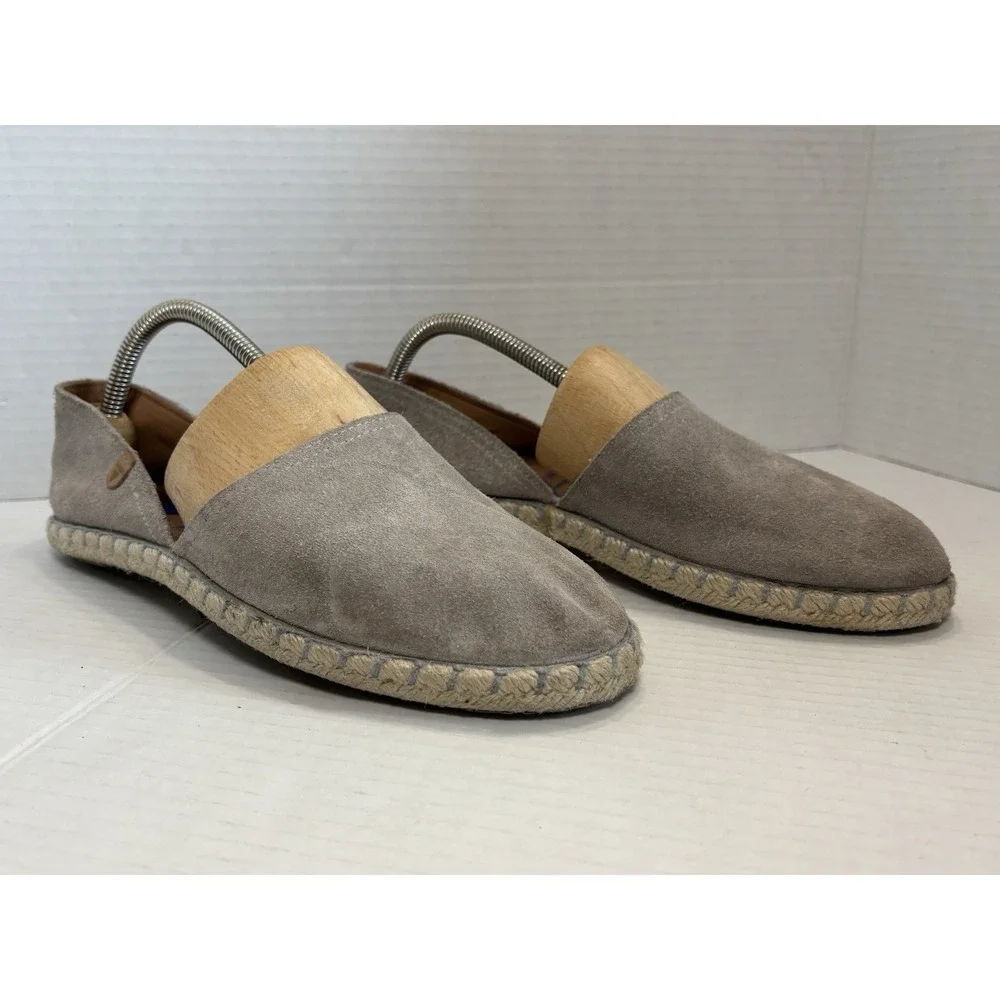 Verbenas Carmen Shoes Womens Size EU 40 Taupe Suede Espadrille Slip On‎ Comfort